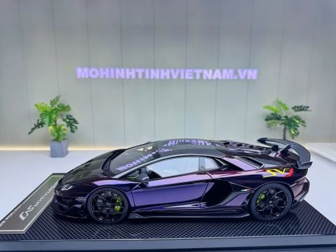  XE MÔ HÌNH LAMBORGHINI AVENTADOR SVJ CHAMELEON,TỶ LỆ 1/18 DINO MODEL 