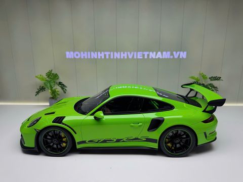  XE MÔ HÌNH PORSCHE 911 GT3 RS GREEN,TỶ LỆ 1/12 GTSPIRIT 