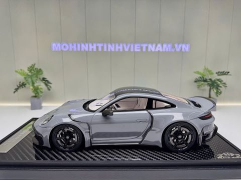  XE MÔ HÌNH PORSCHE 911 BRABUS ROCKET 900R GREY,TỶ LỆ 1/18 VIP MODEL 