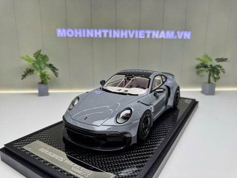  XE MÔ HÌNH PORSCHE 911 BRABUS ROCKET 900R GREY,TỶ LỆ 1/18 VIP MODEL 