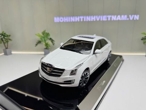  XE MÔ HÌNH CADILLAC ATS-L WHITE,TỶ LỆ 1/18 PAUDI 