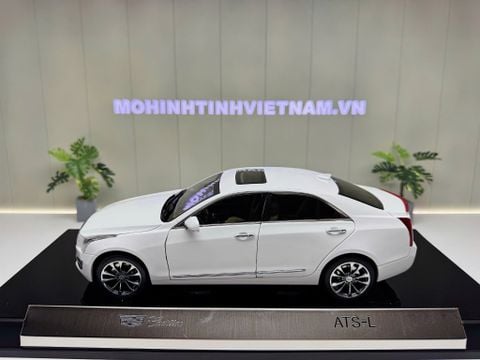  XE MÔ HÌNH CADILLAC ATS-L WHITE,TỶ LỆ 1/18 PAUDI 