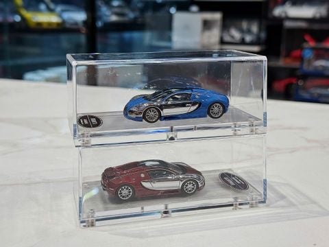  XE MÔ HÌNH BUGATTI VEYRON CHROM,TỶ LỆ 1/64 MORTAL 