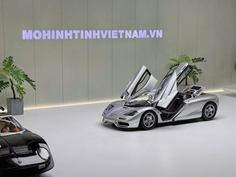  XE MÔ HÌNH MC LAREN F1 SILVER,TỶ LỆ 1/18 LCD MODEL 