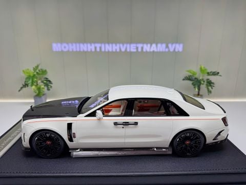  XE MÔ HÌNH ROLLS ROYCE GHOST MANSORY PEAR WHITE,TỶ LỆ 1/18 VMB MODEL 