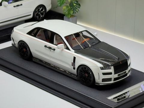 XE MÔ HÌNH ROLLS ROYCE GHOST MANSORY PEAR WHITE,TỶ LỆ 1/18 VMB MODEL 