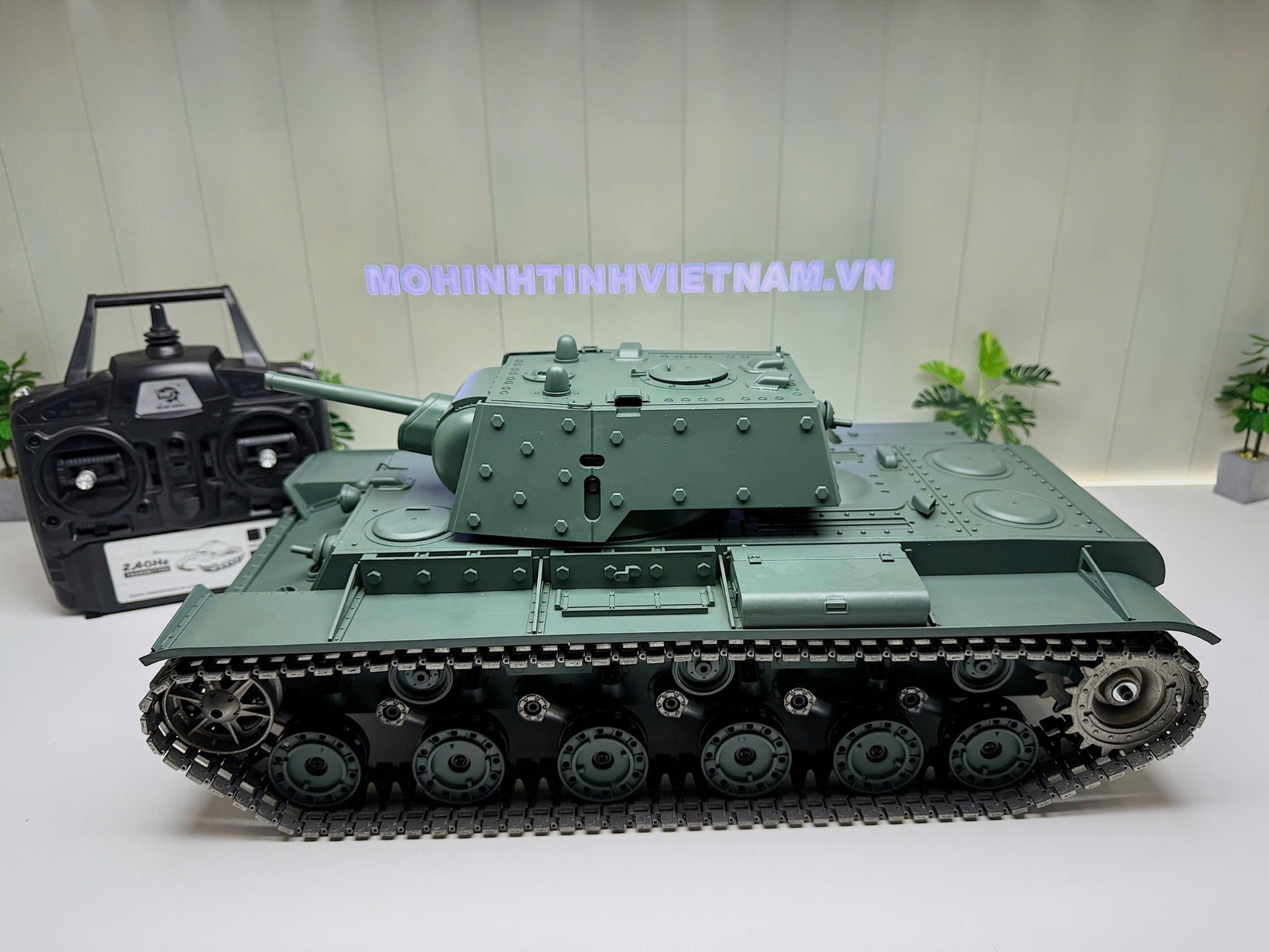 XE TANK ĐIỀU KHIỂN RUSSIA SOVIET KV - 1'S,TỶ LỆ 1/16 HENGLONG