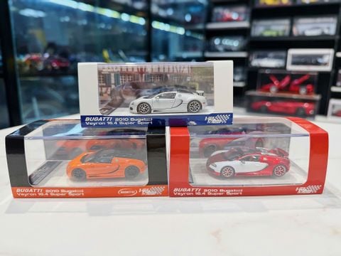  XE MÔ HÌNH BUGATTI VEYRON SUPERSPORT 16.4,TỶ LỆ 1/64 MORTAL 