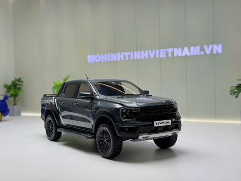  XE MÔ HÌNH FORD RAPTOR GREY,TỶ LỆ 1/18 MODEL CAR 
