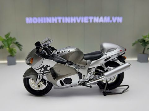  XE MÔ HÌNH MÔ TÔ SUZUKI GSX1300R SILVER,TỶ LỆ 1/12 LCD MODEL 