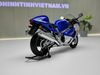 XE MÔ HÌNH SUZUKI GSX1300R SILVER/BLUE,TỶ LỆ 1/12 LCD MODEL