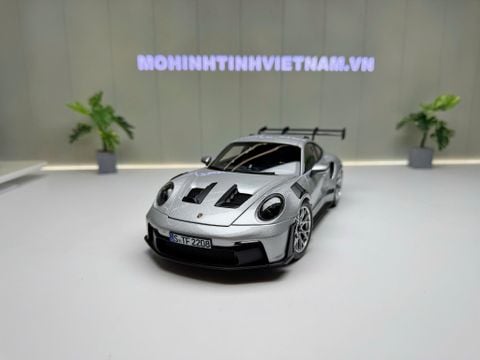  XE MÔ HÌNH PORSCHE 911 GT3 RS SILVER,TỶ LỆ 1/18 NOREV 