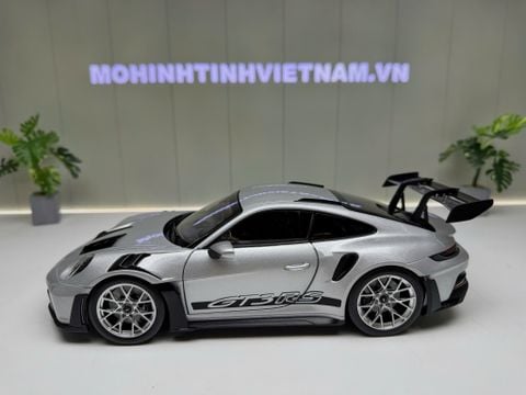 XE MÔ HÌNH PORSCHE 911 GT3 RS SILVER,TỶ LỆ 1/18 NOREV 
