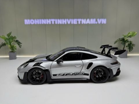 XE MÔ HÌNH PORSCHE 911 GT3 RS WEISSACH PACK GT-SILVERMETALLIC,TỶ LỆ 1/18 NOREV 