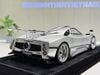 XE MÔ HÌNH PAGANI ZONDA CINQUE CHROME SILVER,TỶ LỆ 1/18 HENSON HEAVEN