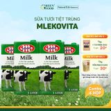  Sữa tươi ít béo Mlekovita từ Ba Lan - Thùng 12 hộp 1L 