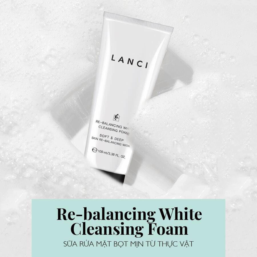 Sữa Rửa Mặt Lanci Re-Balancing White Cleansing Foam 100ml – MYPHAM.VIP