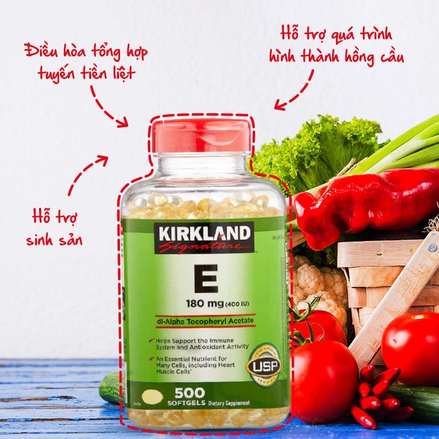 Viên Uống Vitamin E Kirkland Signature Vitamin E 400 IU 500 Viên –  MYPHAM.VIP