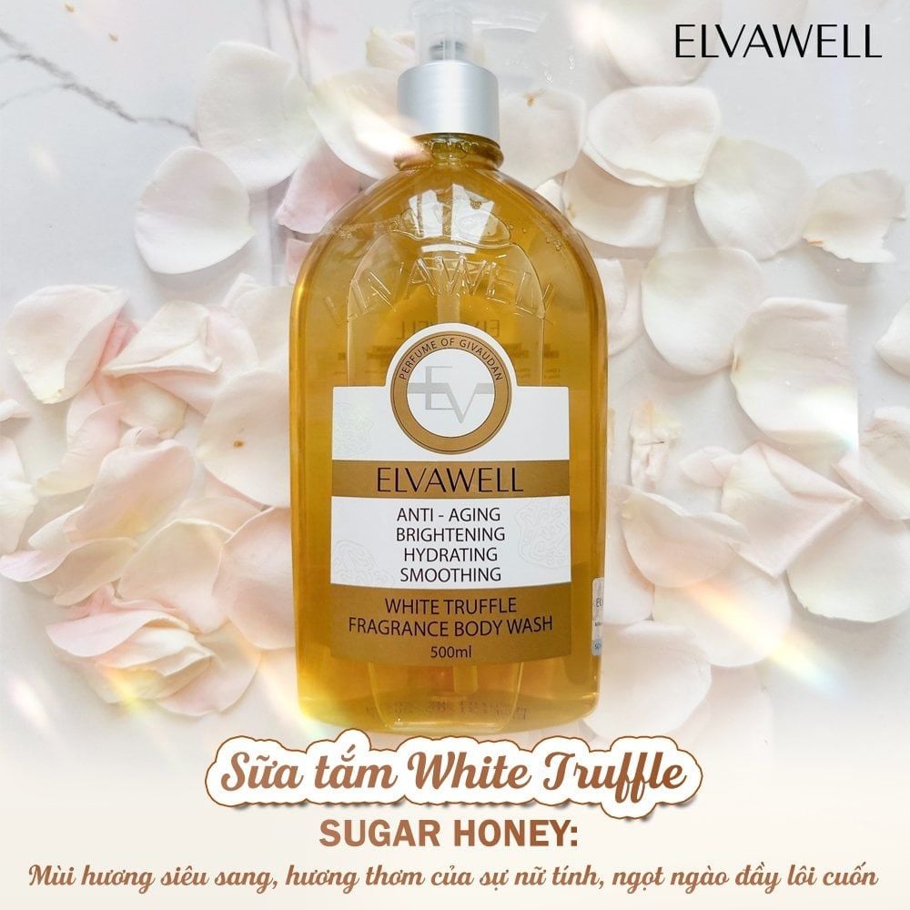  Sữa Tắm Nước Hoa Chiết Xuất Nấm Truffle Elvawell Thụy Sỹ 