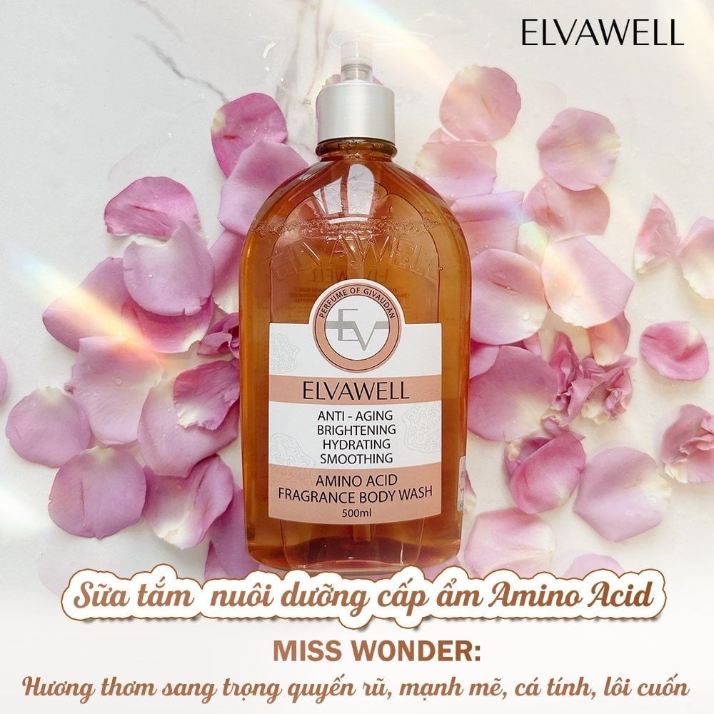 Sữa Tắm Nước Hoa Amino Acid Elvawell hương Miss Wonder 500ml Sữa Tắm Nước Hoa Chiết Xuất Nấm Truffle Elvawell Thụy Sỹ – MYPHAM.VIP