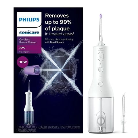  Máy Tăm Nước Philips Sonicare Power Flosser 3000 Không Dây Màu Trắng 