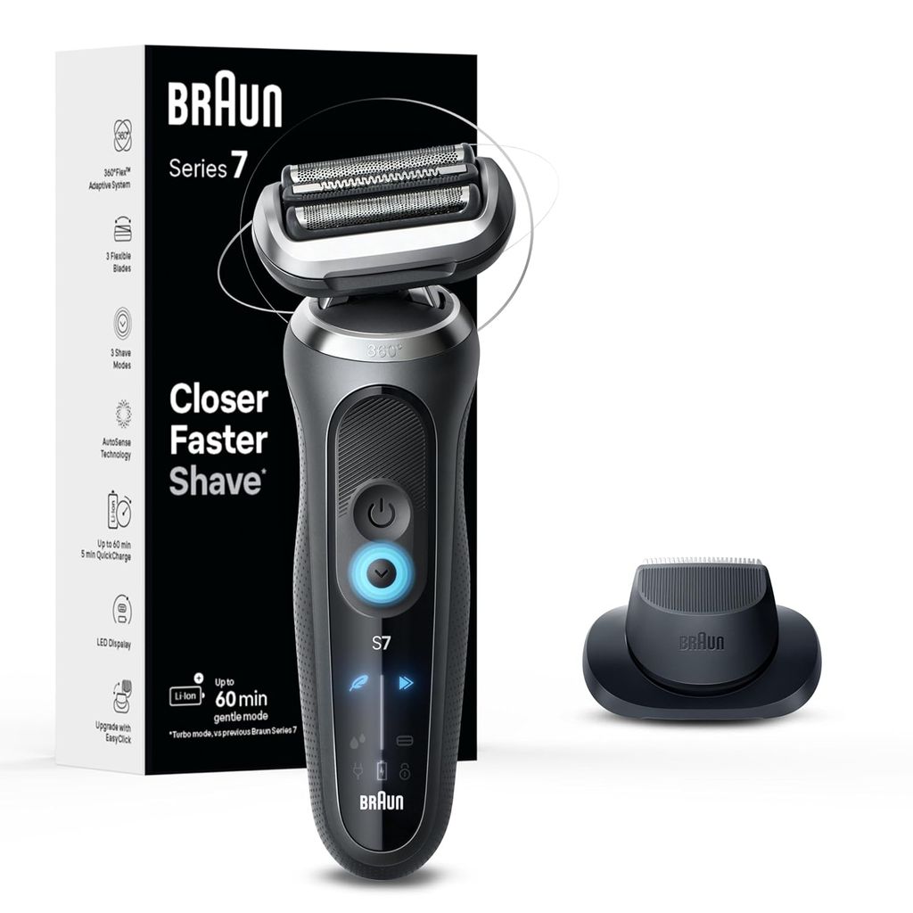 【Kiều Quốc Việt】Braun Series 7 Amazon.com: Braun 男士電動剃須刀7 系列360 Flex 刀頭鋁箔剃須
