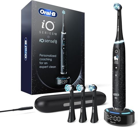  Bàn chải đánh răng điện Oral-B iO Series 10 - sạc iO Sense - Cảm biến áp suất (4 đầu bàn chải) 