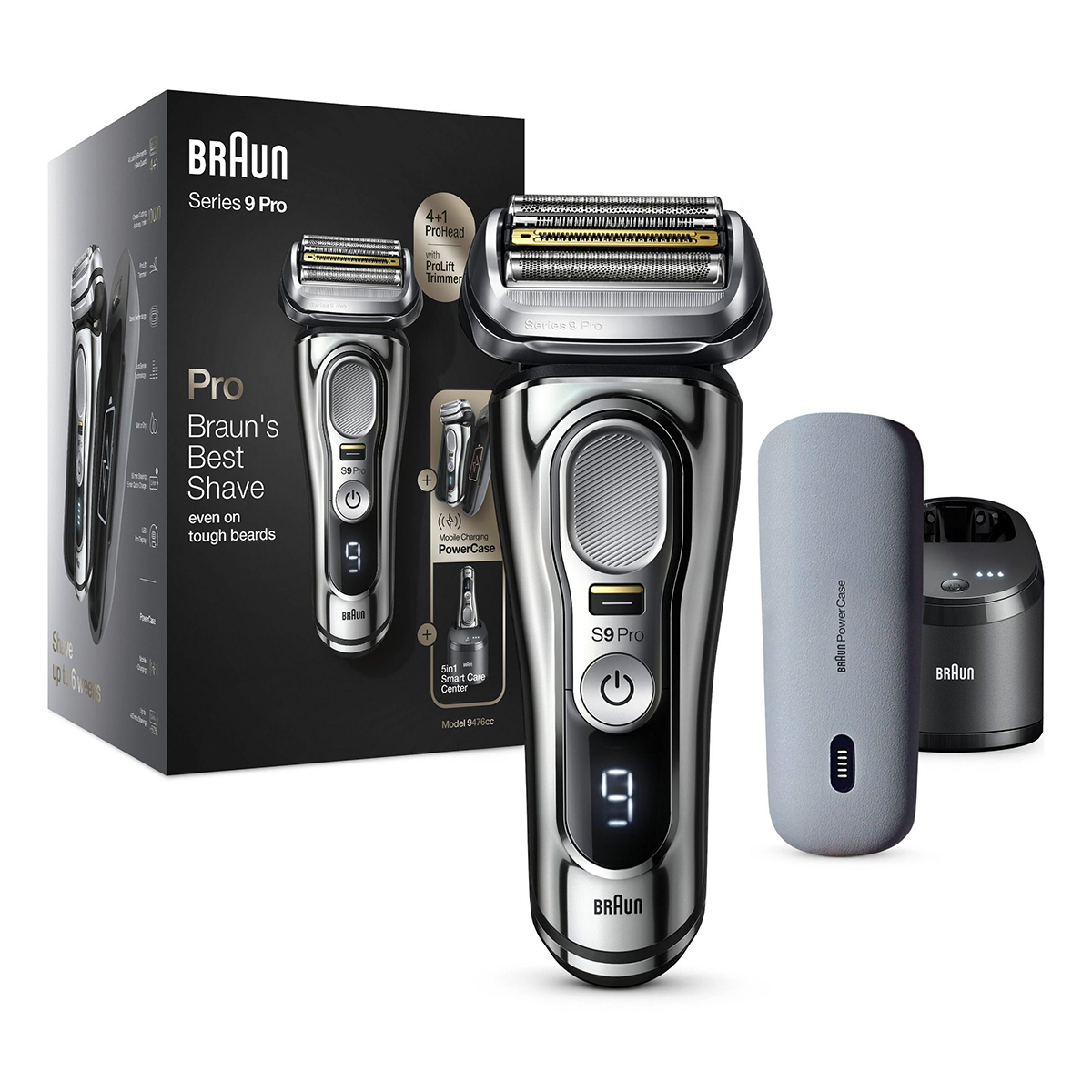 Máy cạo râu Braun Series 9 Pro 9476cc (Màu Crôm)