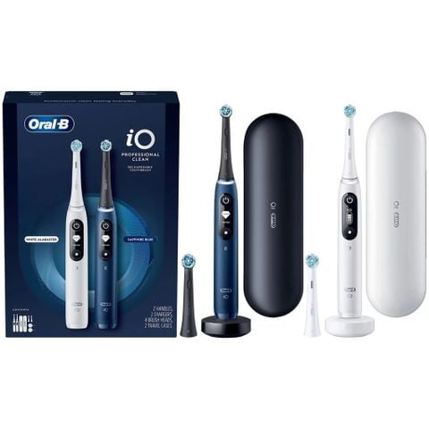  Set 2 bàn chải điện Oral-B iO Series 7 (Xanh & Trắng) 