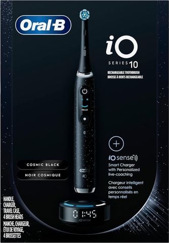  Bàn chải đánh răng điện Oral-B iO Series 10 - sạc iO Sense - Cảm biến áp suất (4 đầu bàn chải) 