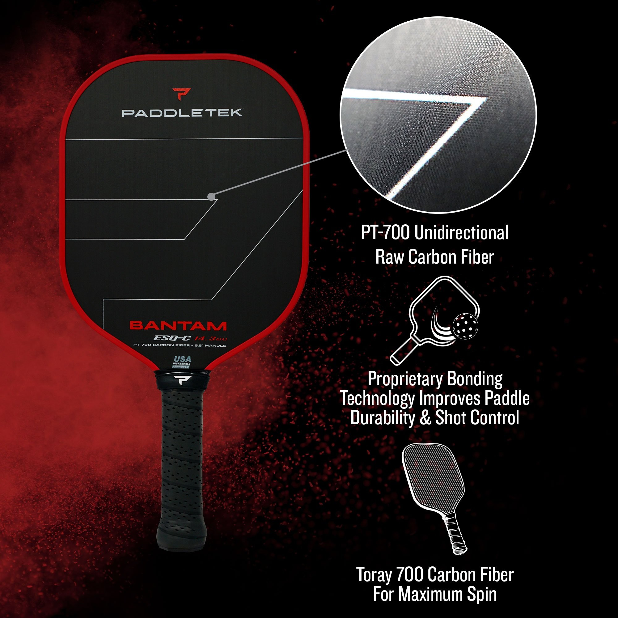 Vợt Pickleball PaddleTek Bantam ESQ-C