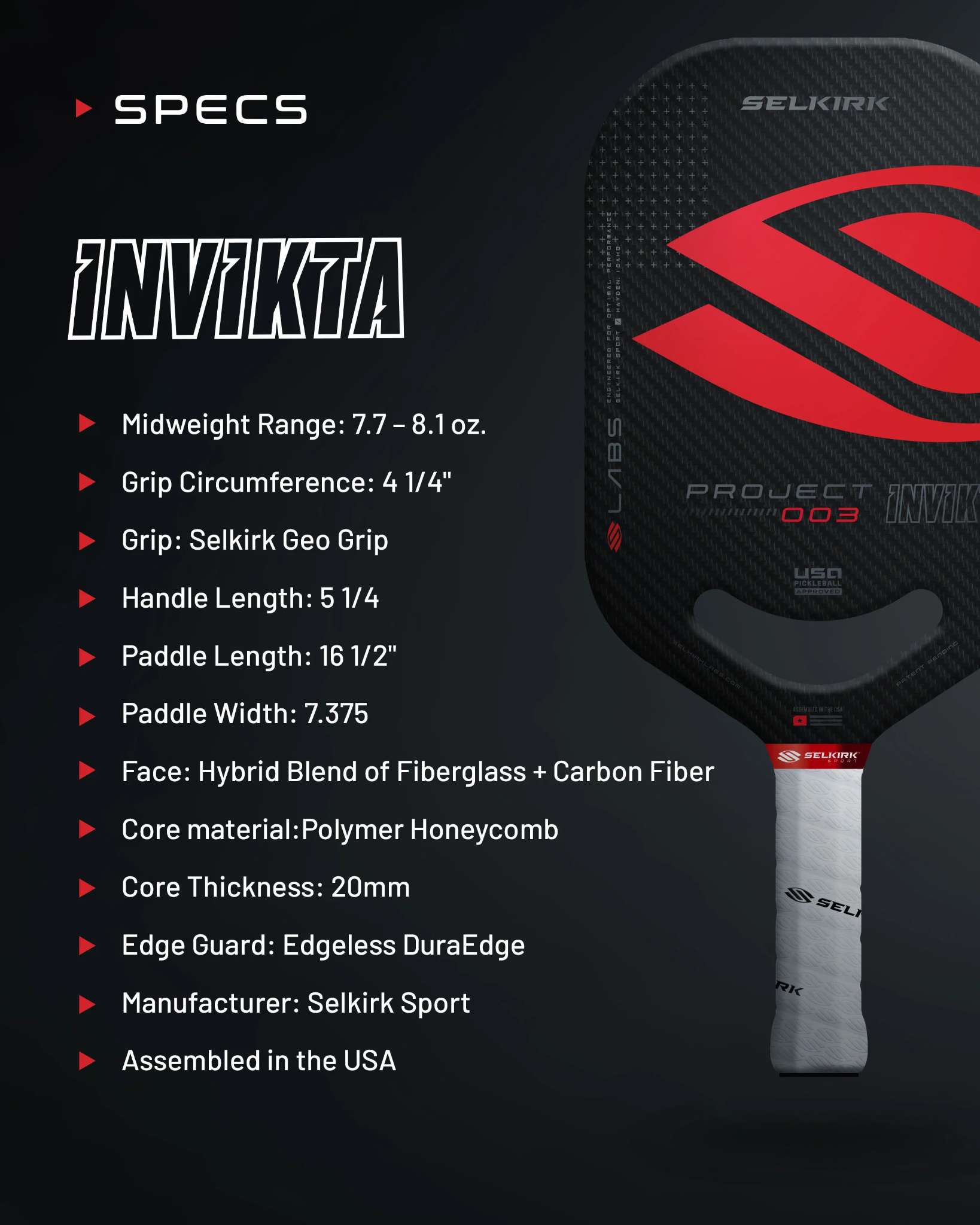 Vợt pickleball Selkirk LABS Project 003