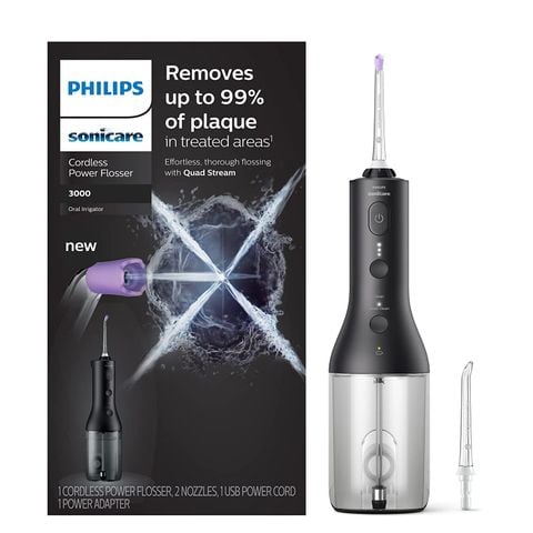  Máy Tăm Nước Philips Sonicare Power Flosser 3000 Không Dây Màu Đen 