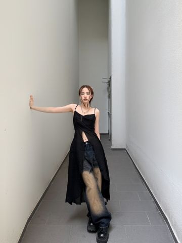  CLÉLIE Áo hai dây thiết kế tà dài ROSE TOP 