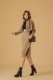  Chân váy dài body xẻ đùi họa tiết trơn - LINE SKIRT 