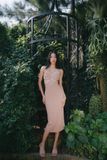  CLÉLIE Đầm body khoét eo trơn DOJA DRESS 