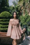  CLÉLIE Đầm xoè trễ vai tay dài ROSIE DRESS 