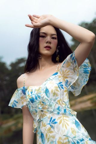  CLÉLIE Đầm xoè ngắn trễ vai JONA DRESS 