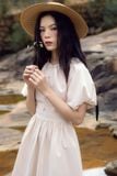  CLÉLIE Đầm tay phồng cổ tròn SHILA DRESS 