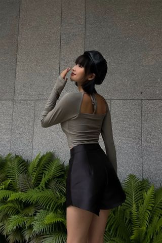  CLÉLIE Áo thun croptop dây buộc LIA TOP 