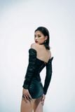  CLÉLIE Áo trễ vai tay dài ôm body thiết kế NOLAN TOP 