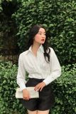  Áo sơ mi nữ tay dài họa tiết trơn - LAURA SHIRT 