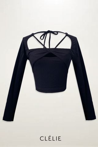  Áo thun croptop dây buộc | LIA TOP - CLÉLIE 