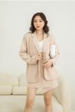  Chân váy cotton ngắn họa tiết trơn - IRIS SKIRT - CLÉLIE 