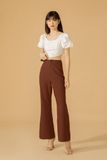  Quần dài nữ ống rộng hoạ tiết trơn - RED WINE PANT 