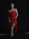  CLÉLIE Đầm nữ body 2 dây dáng dài tua rua TINKER DRESS 