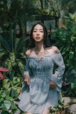  CLÉLIE Đầm xoè trễ vai tay dài ROSIE DRESS 