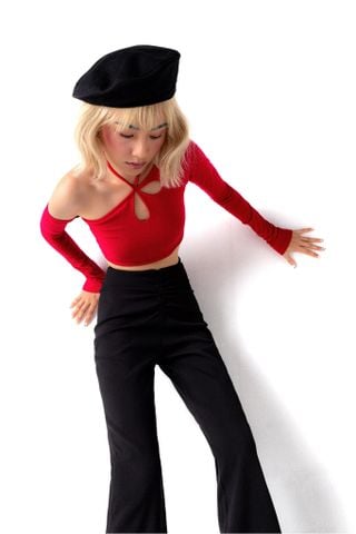  CLÉLIE Áo croptop nữ tay dài COMO TOP 
