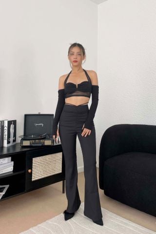  Áo croptop nữ tay dài | MINA TOP - CLÉLIE 