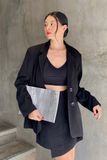  Chân váy cotton ngắn họa tiết trơn - IRIS SKIRT - CLÉLIE 